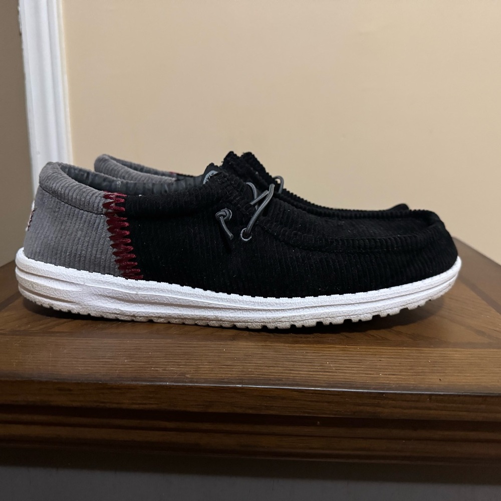 Hey Dude Black and Gray Loafers